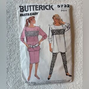 Vintage Butterick 5732 Sewing Pattern